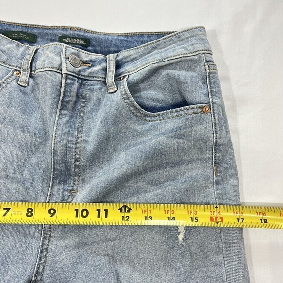 Wild Fable Highest Rise Skinny Jean Destroyed Raw Hem Denim Jeans Size 8 - Picture 11 of 12